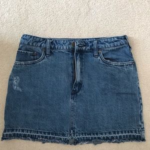Free People Denim Jean Skirt
